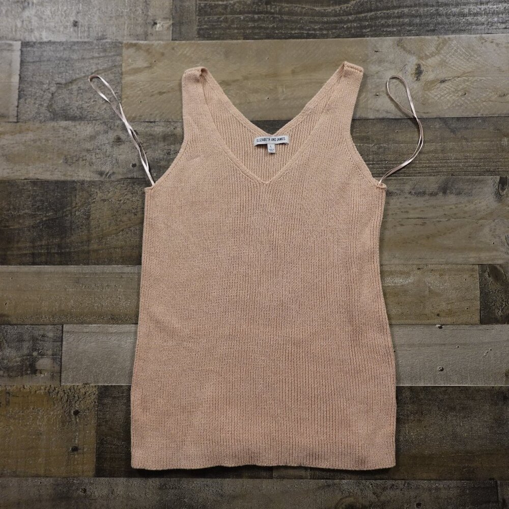 Elizabeth and James knit tank top women's‎ large cream